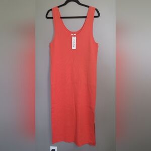 The Drop Yasmin Side Slit Midi Rib Knit Sweater Tank Dress 2X NWT Plus Size